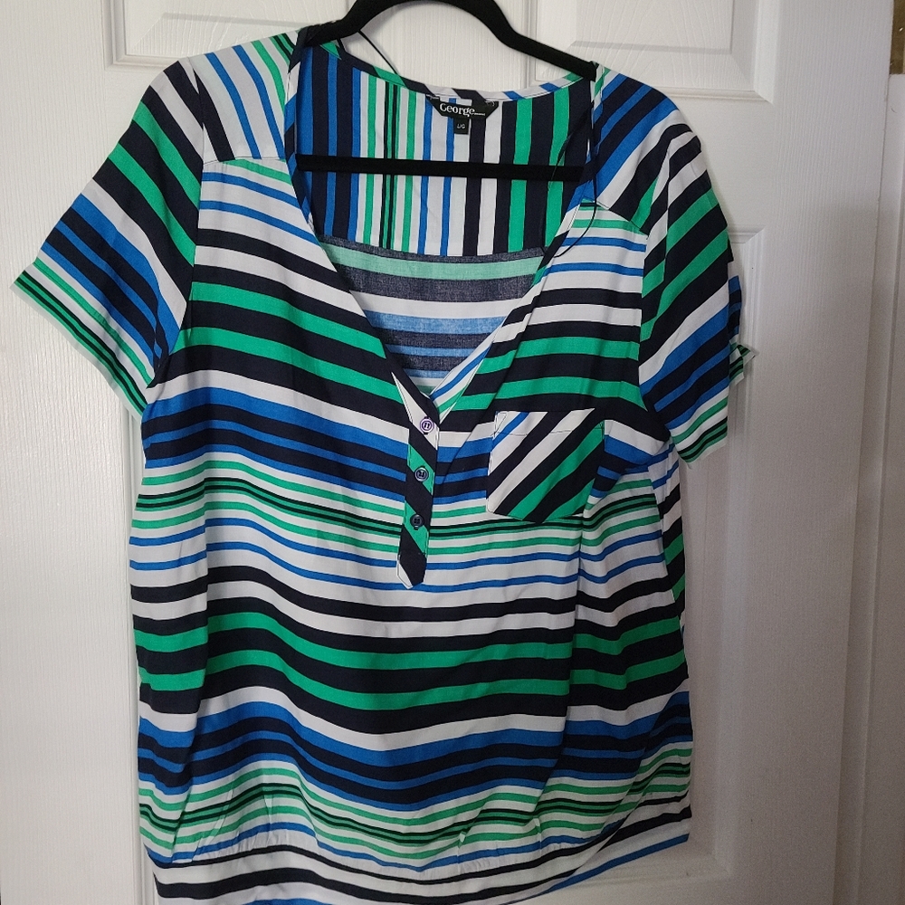 George striped top